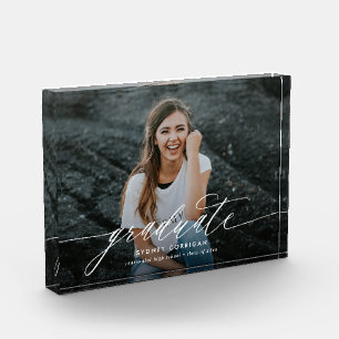 Bloc Photo Graduation de script de calligraphie simple