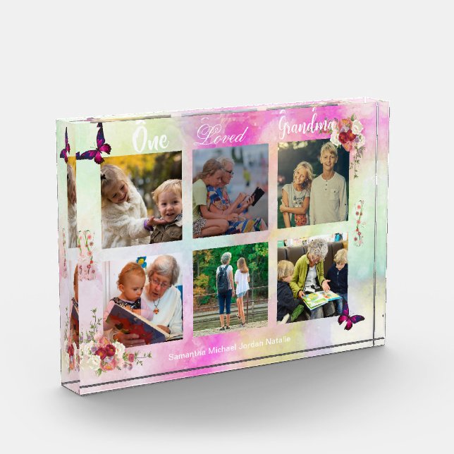 Bloc Photo Grand-mère de l'amour féminin - Photo Collage Bloc (Gauche)