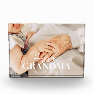 Bloc Photo Grand-mère géniale depuis 20XX Simple Élégant