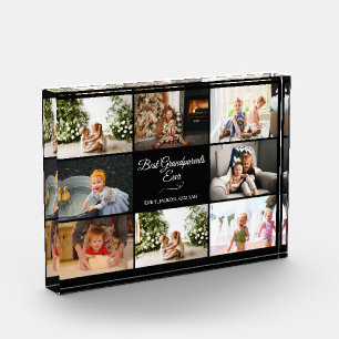 Bloc Photo Grand-parent noir moderne Collage Cadeau