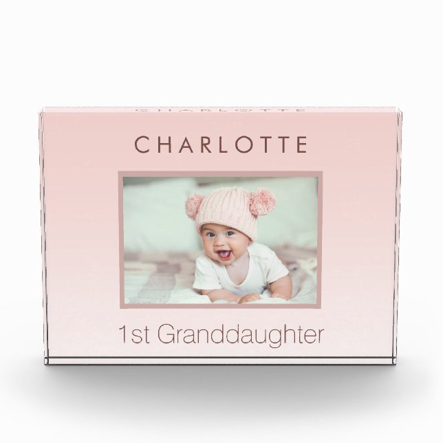 Bloc Photo Grand-parents bébé photo personnalisée 1ère petite (Devant)