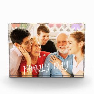 Bloc Photo Grand-parents Élégants Grand-enfants Jour de la Fa