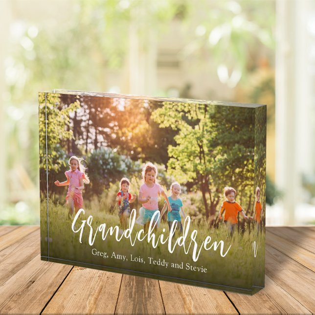 Bloc Photo Grandchildren Citation mignonne Élégant Script (Créateur téléchargé)