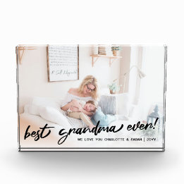 Bloc Photo Grandma Script Overlay We Love You Photo Block