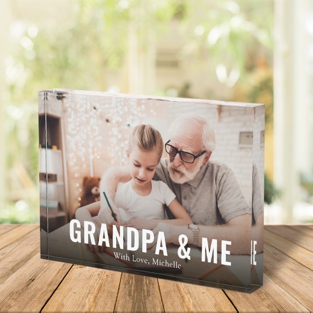 Bloc Photo Grandpa Citation Cute Photo personnalisée (Créateur téléchargé)