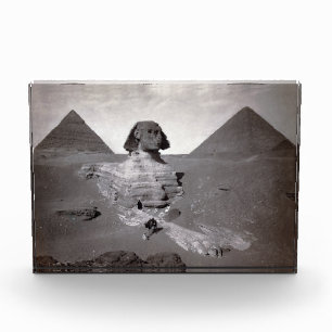 Bloc Photo Great Sphinx & Gizeh Pyramides Necropolis Egypte