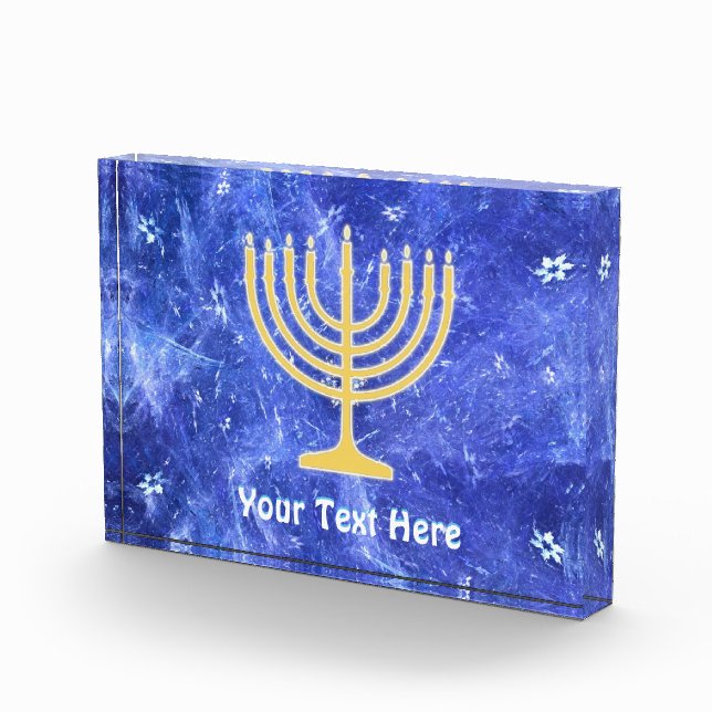 Bloc Photo Hanoukka Snowstorm Menorah (Droite)