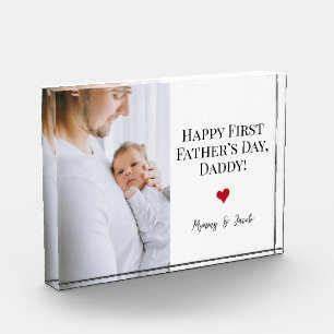 Bloc Photo Happy First Fête des pères Photo Heart Custom