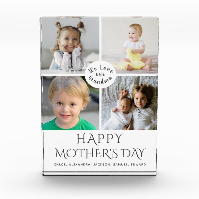 Bloc Photo Happy Mother's Day Grandma Photo Collage (Devant)