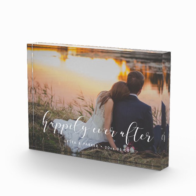 Bloc Photo Heureux à jamais superposition élégante de mariage (Droite)