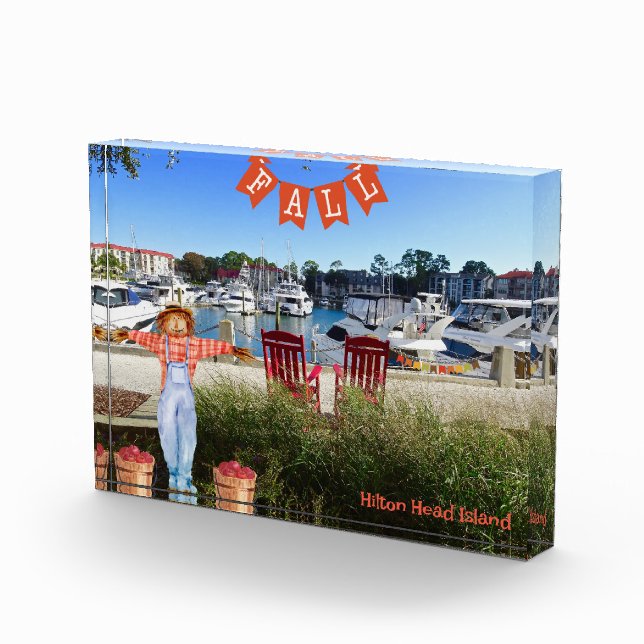 Bloc Photo Hilton Head Island Sea Pines Marina Fall Scareck (Droite)