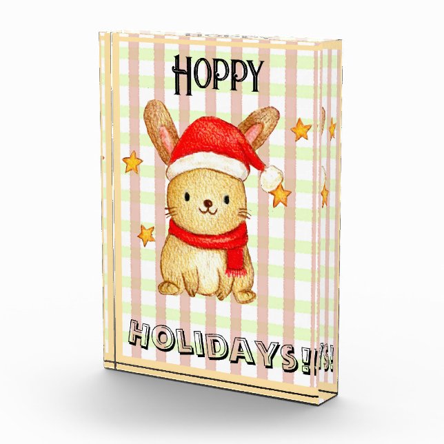 Bloc Photo Hoppy holidays bunny card (Droite)