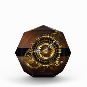 Bloc Photo Horloge Steampunk avec des engrenages anciens