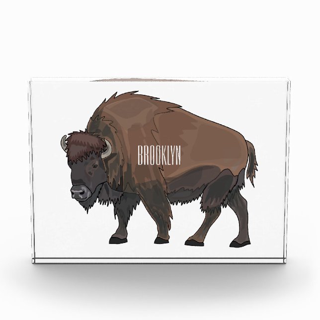 Bloc Photo Illustration de bison (Devant)