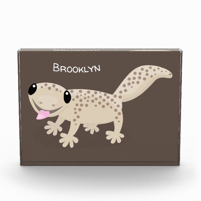 Bloc Photo Illustration de gecko tan tan mignon (Devant)