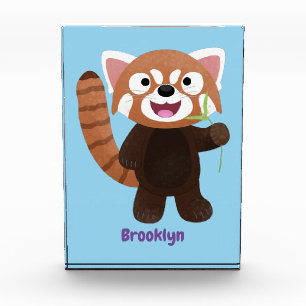 Bloc Photo Illustration de panda rouge mignon