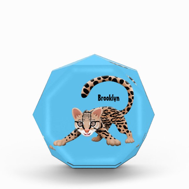 Bloc Photo Illustration d'ocelot mignon (Devant)