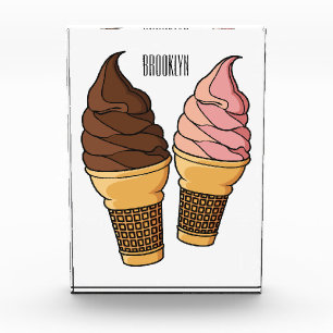 Bloc Photo Illustration du cône de crème glacée