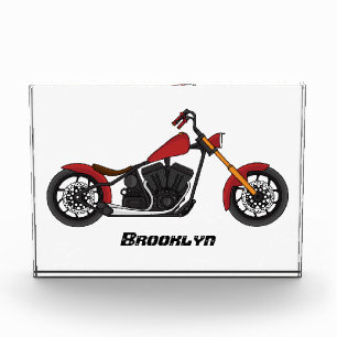 Bloc Photo Illustration motocyclette de style hélicoïdal