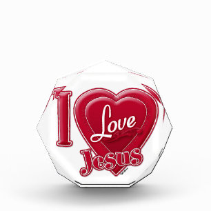 Bloc Photo J'aime Jésus Coeur Rouge