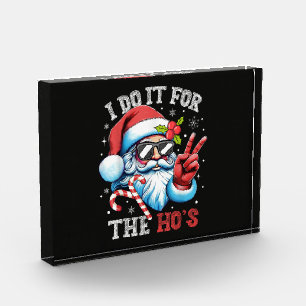 Bloc Photo Je le fais pour les Ho's Funny Christmas Santa