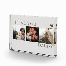 Je t'aime Papa Photo Collage Cadeau Photo Bloc