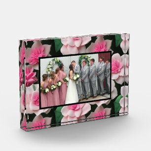 Bloc Photo Joli motif fleuri rose boho