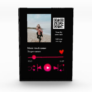 Bloc Photo Joueur de musique couple personnalisé amour q r co