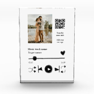Bloc Photo Joueur de musique couple personnalisé amour q r co