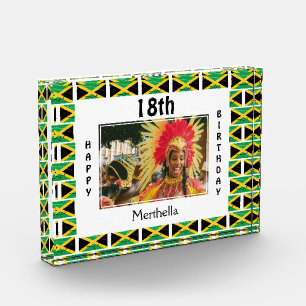 Bloc Photo Joyeux 18e anniversaire JAMAICA FLAG