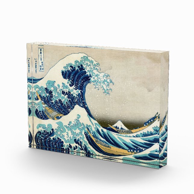 Bloc Photo Katsushika Hokusai - La Grande vague au large de K (Droite)