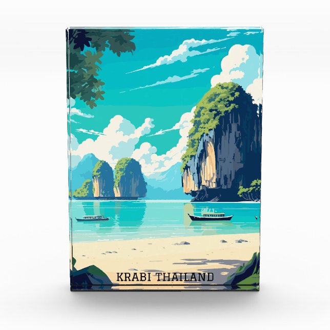 Bloc Photo Krabi Thaïlande Beach Paradise Travel (Devant)