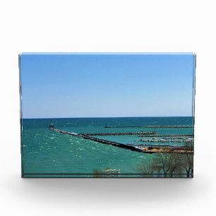 Bloc Photo Lac Michigan, Port Washington, Wisconsin