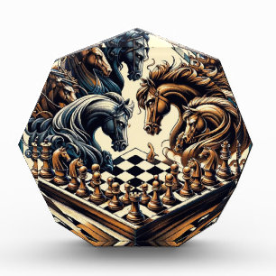 Bloc Photo Le jeu des chevaliers - les échecs rencontre l'ima
