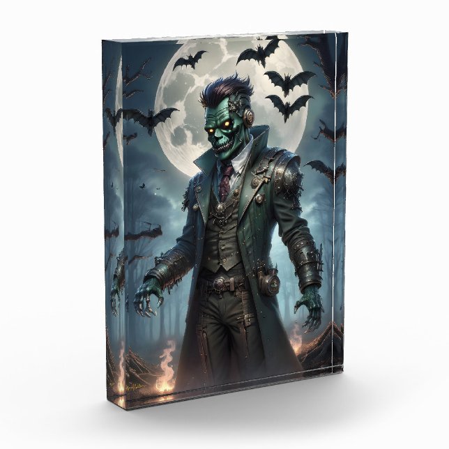 Bloc Photo Le monstre de Halloween Steampunk Frankenstein (Gauche)