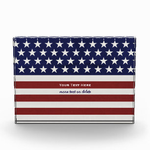 Bloc Photo Les Etats-Unis drapeau américain coutume
