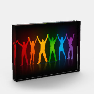 Bloc Photo Les six silhouettes debout de Slipperyjoe, bras le