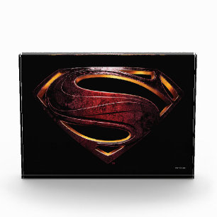 Bloc Photo Ligue de Justice Symbole de superman métallique