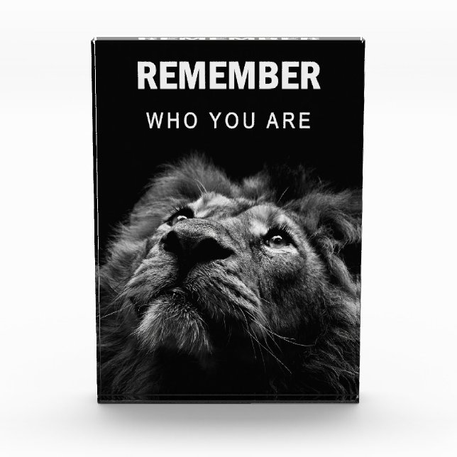 Bloc Photo Lion Se Rappelle Qui Vous Êtes (Devant)
