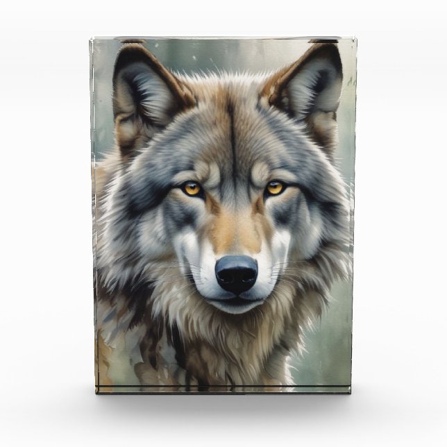 Bloc Photo Loup solitaire Motivation Art Inspirationnel (Devant)