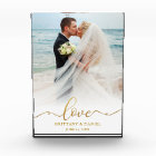 Love Elegant Gold Script Bride Mariage de chambre