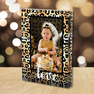 Bloc Photo LOVE Script Overlay Leopard