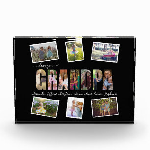 Bloc Photo Love You Grandpa Photo Collage Lettres Pic Block