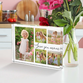 Bloc Photo Love You Maman Typographie Fête des mères Photo Co