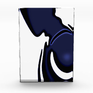 Bloc Photo Lune bleue : Bleu Abstrait, Blanc & Noir