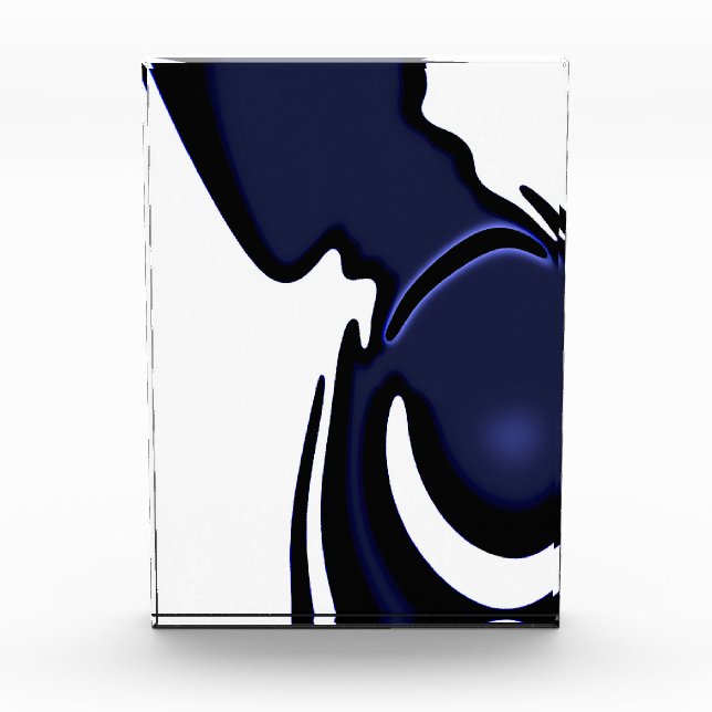 Bloc Photo Lune bleue : Bleu Abstrait, Blanc & Noir (Devant)