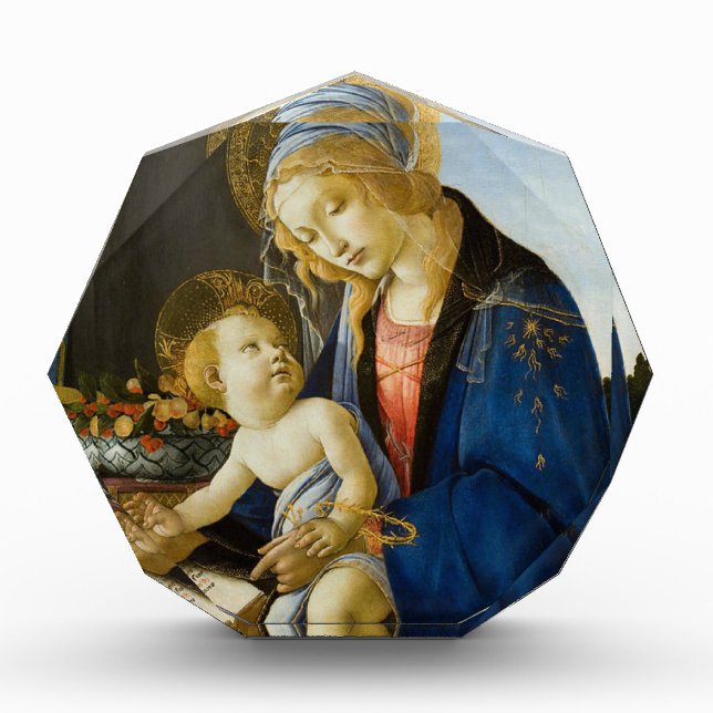 Bloc Photo Madonna du livre par Botticelli religieux (Devant)