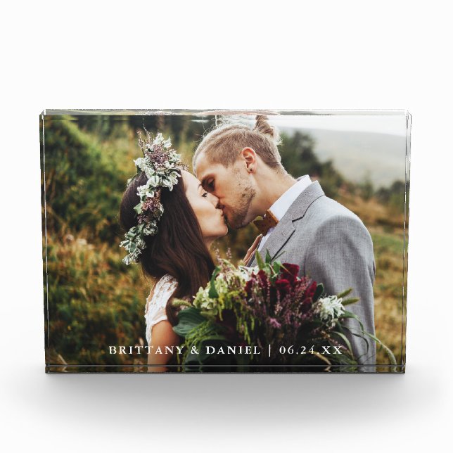 Bloc Photo Mariés de mariage moderne (Devant)