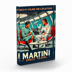 Bloc Photo Martini Space Travel Poster Films Sci-Fi Dans L'Es