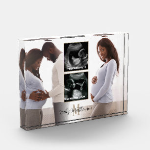 Bloc Photo Maternité Keepsaké 4 photos Monogramme initial